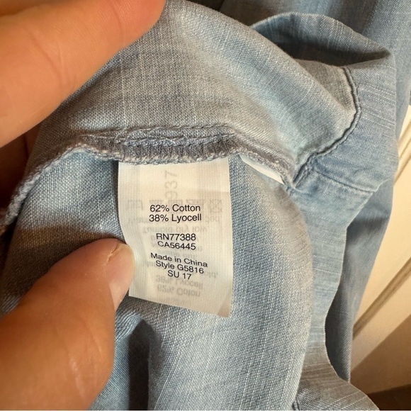 Madewell Denim Azalea Off the Shoulder Dress Chambray Medium - Picture 6 of 9